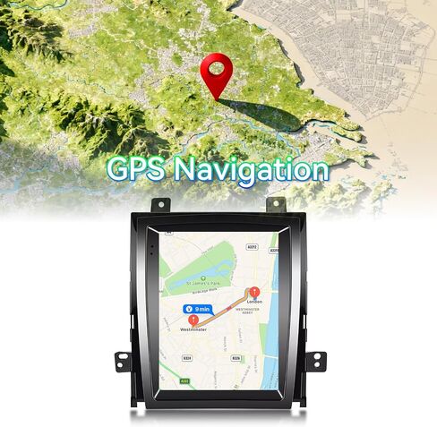 راديو ستيريو للسيارة 4+64G Android 15 متوافق مع Cadillac Escalade/Sailway SLS 2007-2014، شاشة لمس 9.7 بوصة تدعم CarPlay Android Auto اللاسلكي، بلوتوث/FM/GPS/WiFi/SWC/كاميرا احتياطية in Kuwait