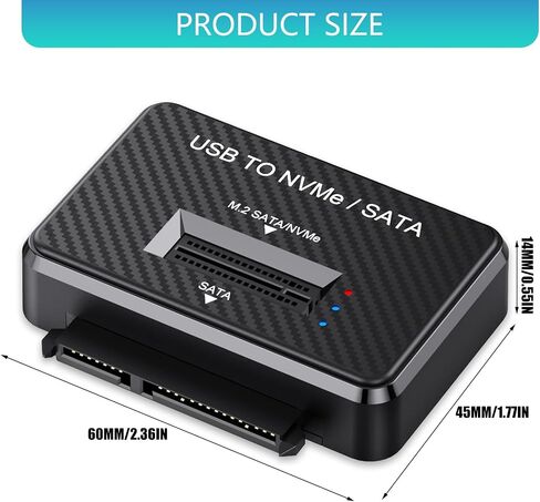 Easy Install External NVMe Enclosure USB 3.2 Adapter 10Gbps Speed Data Migration in Saudi Arabia