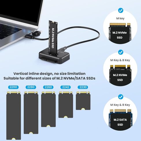 Easy Install External NVMe Enclosure USB 3.2 Adapter 10Gbps Speed Data Migration in Saudi Arabia