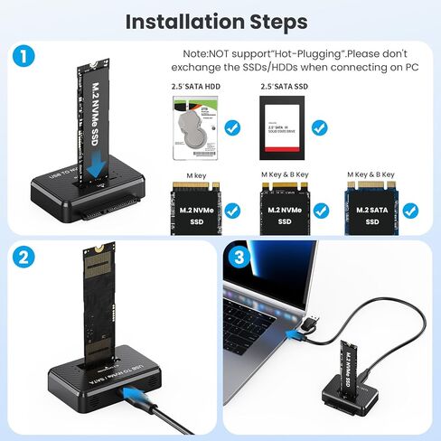 Easy Install External NVMe Enclosure USB 3.2 Adapter 10Gbps Speed Data Migration in Saudi Arabia