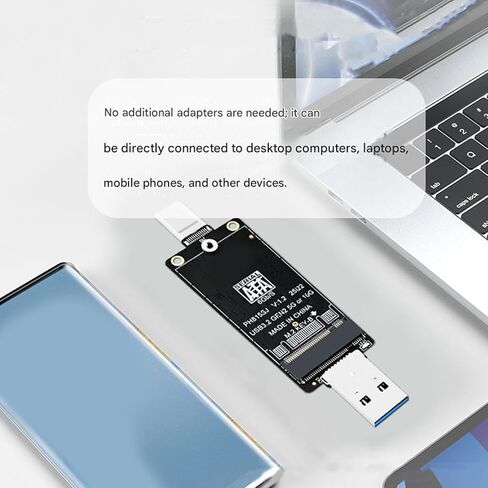 M.2SATA to USB Double Interfaces Adapter Board for 2242 Drive with USB a and Type C Connection Drive Enclosure in Saudi Arabia