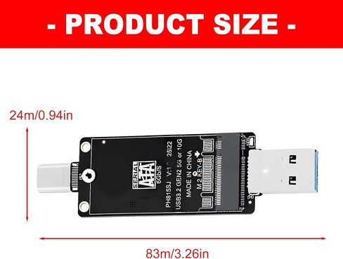 M.2SATA to USB Double Interfaces Adapter Board for 2242 Drive with USB a and Type C Connection Drive Enclosure in Saudi Arabia