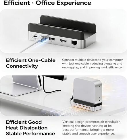 Stand with Docking Capabilities for Supporting 8TB Enclosure Gigabit Ethernet and Fast Speed USB USB C Dock in Saudi Arabia