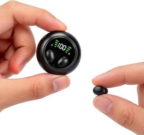 Xmenha Small Mini Invisible Earbuds Headphones Wireless Bluetooth Smallest Discreet Tiny Hidden Earbuds for Work Micro Low Profile Sleep Sleeping Earbud Invisible Mini Ear Buds for Small Ears Canals in Kuwait