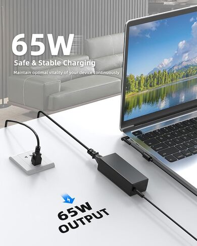 شاحن كمبيوتر محمول 65 وات 45 وات متوافق مع HP هو 13252، Pavilion Spectre Envy X360 11 13 15 Chromrbook 11 14 x360 Zbook Elitebook Stream 11 13 14 710412-001 741727-001 719309-001 709985-002 سلك طاقة تيار متردد in Kuwait