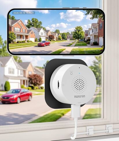 owltron Window Camera 3MP, 5G & 2.4GHz WiFi Indoor Cameras for Home Security with Al Color Night Vision, Human/Motion Detection, Anti-Glare, 24/7 Recording, Real-Time Alerts, Easy & Quick Install in Kuwait