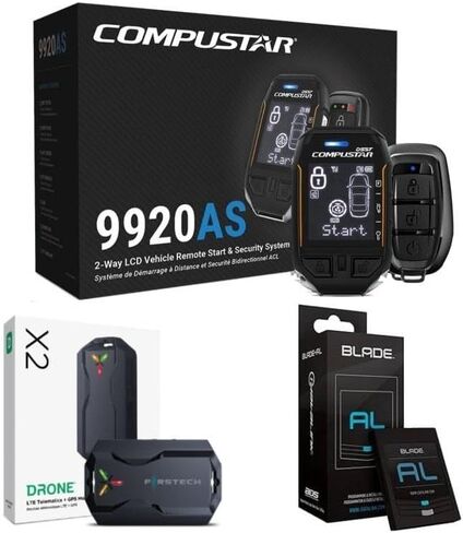 Compustar CS9920-AS 2 Way Alarm and Remote Start Bundle with 3 Miles of Range Bundled with (1) Blade-AL + (1) X2LTE Drone Mobile Module in Saudi Arabia