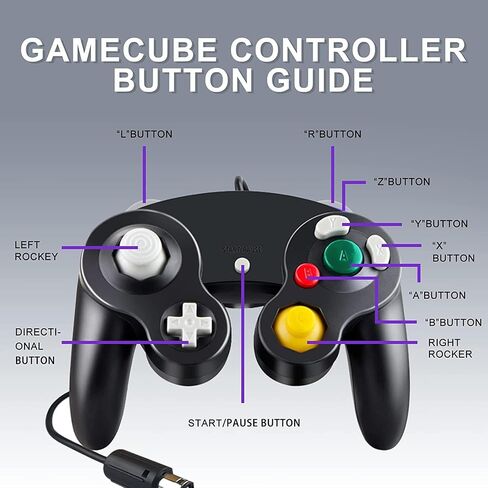 Burcica 4PCS Controllers for Gamecube, with 4 Extension Cables and 4-Port USB Adapter for Switch PC Wii U Console in Saudi Arabia