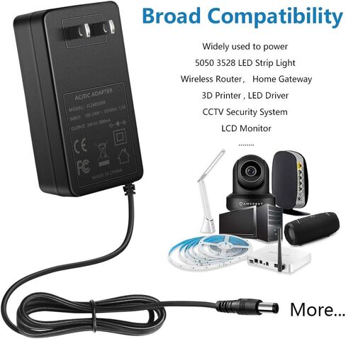 SHNITPWR 24V Power Supply 3A AC/DC Adapter 100V~240V AC to DC 24 Volt 3Amp in Saudi Arabia