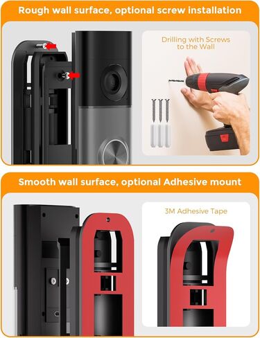 35° Adjustable Doorbell Angle Mount for Ring Wired Doorbell 2K, 2K Plus & 4K Pro, Battery Doorbell 2K Plus & 4K Pro, Blink Video Doorbell 1st/2nd Gen, Left/Right Adjustable Doorbell Mounting Bracket in Saudi Arabia