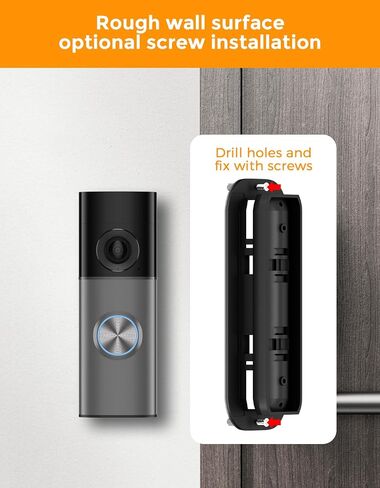 35° Adjustable Doorbell Angle Mount for Ring Wired Doorbell 2K, 2K Plus & 4K Pro, Battery Doorbell 2K Plus & 4K Pro, Blink Video Doorbell 1st/2nd Gen, Left/Right Adjustable Doorbell Mounting Bracket in Saudi Arabia
