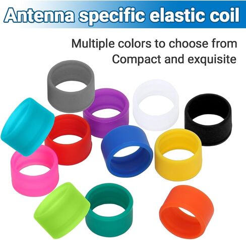 24PCS Two Way Radio Antenna Rubber Ring Color Bands Antenna Topper Compatible with H-777 RT22 RT21 Baofeng BF-888S BF-T20 UV-5R UV-5RH Walkie Talkies,Rubber Ring Identify and Classify in Saudi Arabia