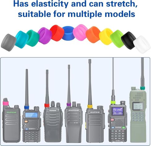 24PCS Two Way Radio Antenna Rubber Ring Color Bands Antenna Topper Compatible with H-777 RT22 RT21 Baofeng BF-888S BF-T20 UV-5R UV-5RH Walkie Talkies,Rubber Ring Identify and Classify in Saudi Arabia