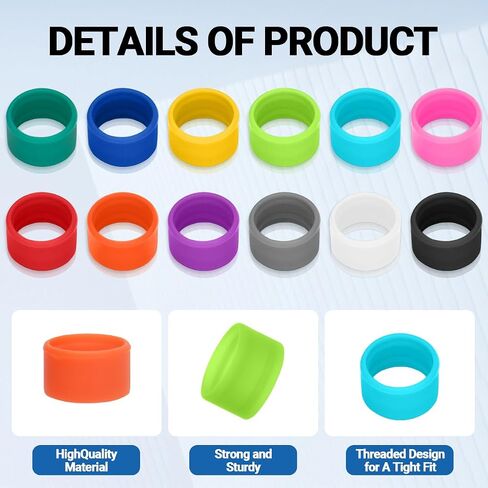 24PCS Two Way Radio Antenna Rubber Ring Color Bands Antenna Topper Compatible with H-777 RT22 RT21 Baofeng BF-888S BF-T20 UV-5R UV-5RH Walkie Talkies,Rubber Ring Identify and Classify in Saudi Arabia