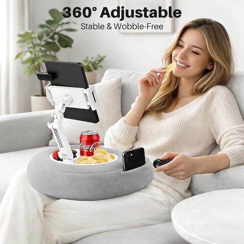 Kindle Pillow Stand with Wireless Page Turner, Kindle Holder for Bed with Storage Tray, Adjustable Tablet Pillow Stand for Hands-Free Reading, Fits Kindle & Tablets 4.7–11", Reading Accessories Gift in Saudi Arabia