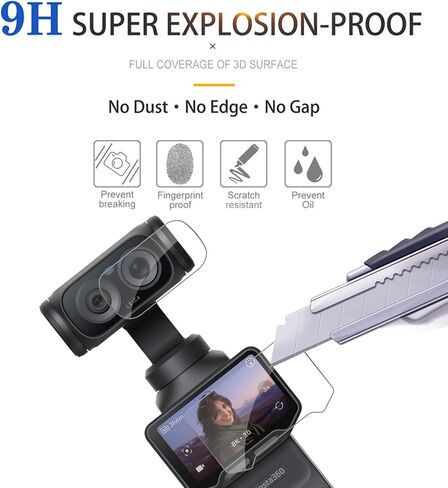 2 pack Lens Screen Protectors made for Insta360 Luna Ultra in Kuwait