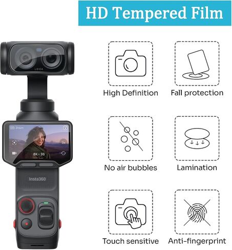 2 pack Lens Screen Protectors made for Insta360 Luna Ultra in Kuwait