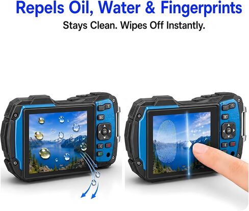 Digital Camera Screen Protector for Ricoh WG-90/80/70/60/50/40/40W, 2 Pack in Kuwait