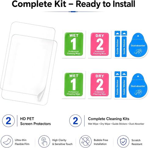Digital Camera Screen Protector for Ricoh WG-90/80/70/60/50/40/40W, 2 Pack in Kuwait