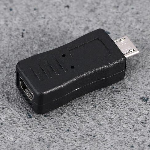 HOMSFOU Micro USB Male to Mini USB Female Adapter Converter, Black in Saudi Arabia