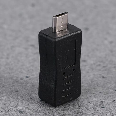 HOMSFOU Micro USB Male to Mini USB Female Adapter Converter, Black in Saudi Arabia
