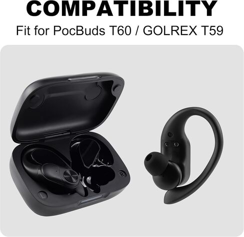 12 Pairs Replacement Ear Tips for PocBuds T60 / GOLREX T59 Earbuds in Saudi Arabia