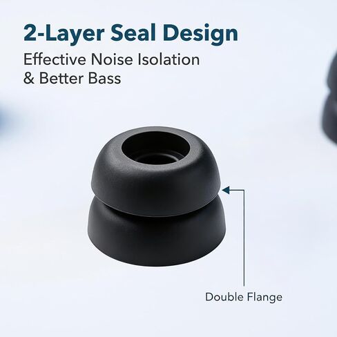 Double Flange Ear Tips & Anti-Slip Ear Hooks, Universal Replacement Kit in Saudi Arabia