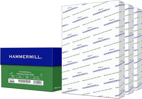 ورق طابعة Hammermill، ورق نسخ ملون ممتاز 28 رطل، 8.5 × 11-1 رزمة (500 ورقة) - 100 ساطع، صنع في الولايات المتحدة الأمريكية، 102467R in Saudi Arabia