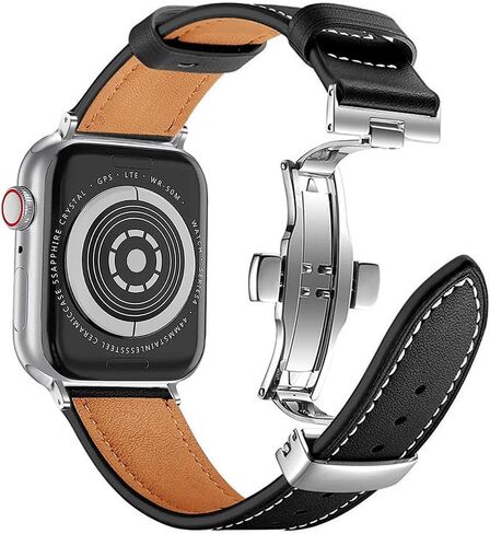 Leather for Apple Watch Band Natural Soft Strap in Saudi Arabia