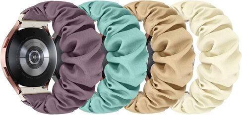 Stretchy Bands Compatible with Samsung Galaxy Watch 5/4 40mm 44mm / Galaxy Watch 5 Pro 45mm / Galaxy Watch 4 Classic 42mm 46mm,4 pack 20mm Replacement Elastic Cute Fabric Stretchy Wristabnd for Women Men in Saudi Arabia
