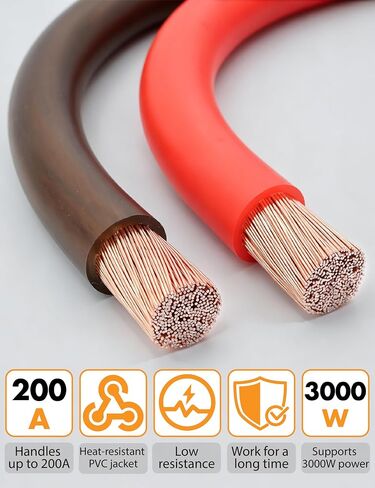 Big 3 Upgrade Kit 1/0 Gauge Wire,Pre-Crimped Lug Terminals for Car Audio in Saudi Arabia