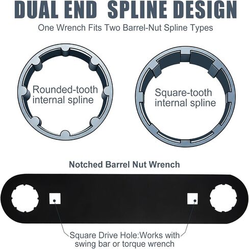 BTEVGO Barrel Wrench Set, Notched & Smooth with Brass Shim in Kuwait