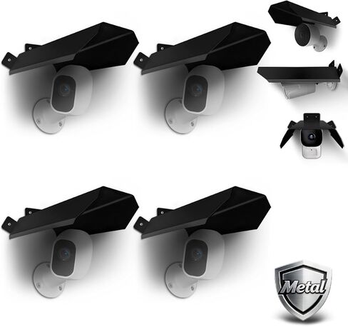 OOSSXX Universal Outdoor Security Camera Sun Rain Cover Shield Black 4Packs in Kuwait