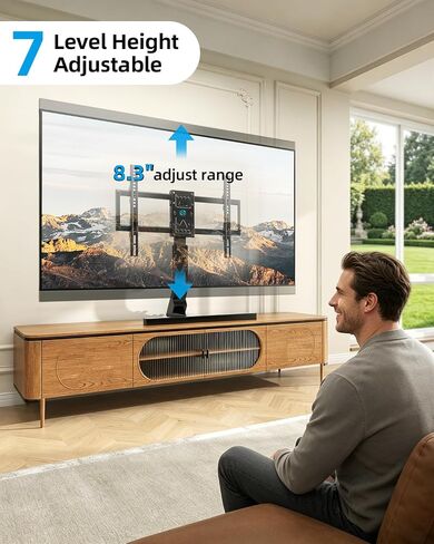 Supcline Table Top Universal TV Stand for 32-80 inch TVs up to 220 lbs in Saudi Arabia
