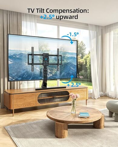 Supcline Table Top Universal TV Stand for 32-80 inch TVs up to 220 lbs in Saudi Arabia