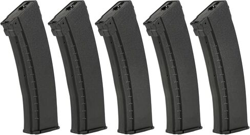 ARCTURUS TACTICAL Bakelite Airsoft AKM/AK74/AK12 Series 200 مجلة Airsoft مستديرة عالية السرعة متوسطة الحجم - 5 عبوات in Kuwait
