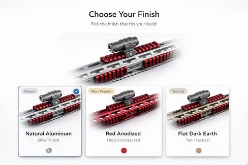 Gotical 2-Pack 11 Slots and 9 Slots MLOK Rail Sections for M Lok Handguard Eleven Slots Rail Picatinny Rail Aluminum and Finish Red in Saudi Arabia