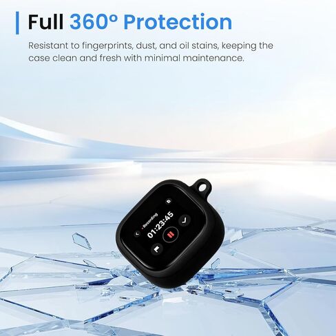 Case for Soundcore Liberty 5 Pro Max with 2Pcs Screen Protector,Liquid Silicone Full-Body Protective Cover,Anti-Fingerprint,Dustproof,Shockproof,Skin-Friendly Texture(Black) in Kuwait