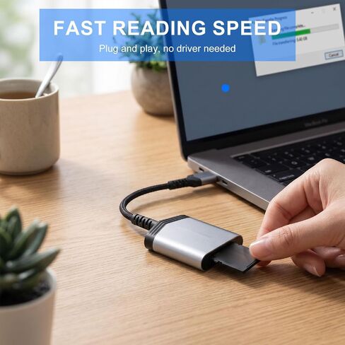 ASHATA USB A Memory Card Reader, Dual Slot, for PC Laptop in Kuwait