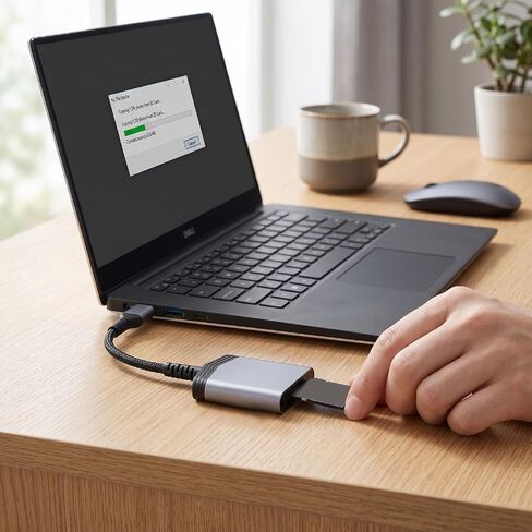 ASHATA USB A Memory Card Reader, Dual Slot, for PC Laptop in Kuwait