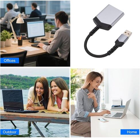 ASHATA USB A Memory Card Reader, Dual Slot, for PC Laptop in Kuwait