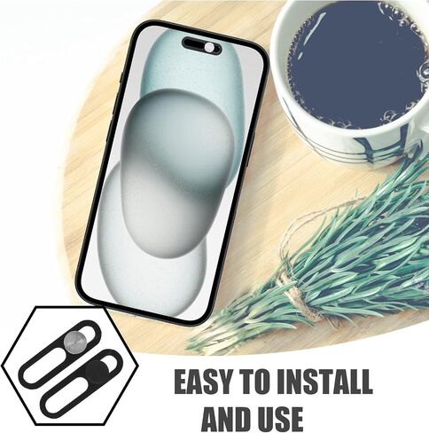 Kisangel 2pcs Plastic Front Camera Privacy Covers with Sliding Design for Phones and Laptops, Abs Material, Protect Privacy in Public or Shared Spaces and Travel Accommodations in Kuwait