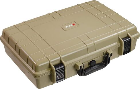 Eylar Medium 20" Protective Hard Case for Laptops, Cameras, Tools, and Equipment with IP67 Waterproof, Shock Resistant, and Customizable Foam Inserts (Tan) in Saudi Arabia