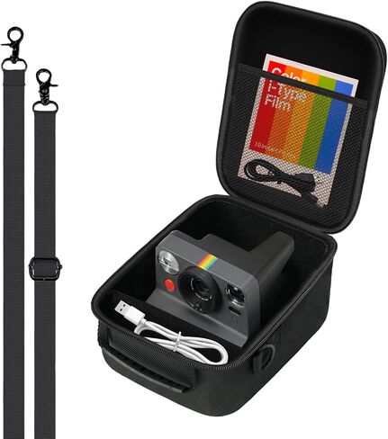 Case for Polaroid Now 3rd/ 2nd/ Originals Now+/ Now I-Type Camera, Black in Kuwait