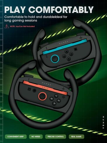 Mumba Switch Steering Wheel for Nintendo Switch 2, Mario Kart Racing Wheel for 2 Joy Cons Controllers, Switch 2 Accessories 2025 (2 Pack Steering Wheel) in Kuwait