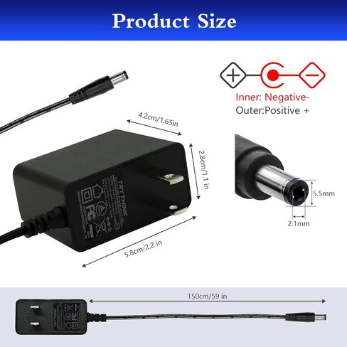9Volt 2A Power Adapter Supply Compatible with Brother P-Touch PT-D210 PTD 210 PTD220 PT-D200VP PTH110 Label Maker Power Supply for DYMO LabelManager LM-160 500TS 100 150 220P 350 LM210D and More in Saudi Arabia