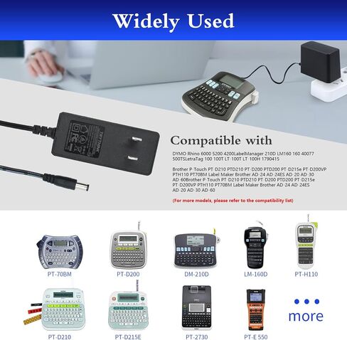 9Volt 2A Power Adapter Supply Compatible with Brother P-Touch PT-D210 PTD 210 PTD220 PT-D200VP PTH110 Label Maker Power Supply for DYMO LabelManager LM-160 500TS 100 150 220P 350 LM210D and More in Saudi Arabia