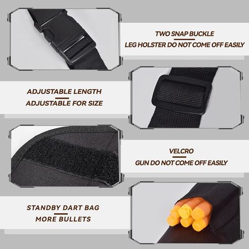 WALWAL Adjustable Tactical Leg Holster Compatible for Nerf Elite Series Gun in Saudi Arabia