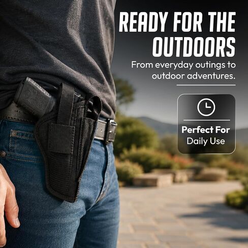 Belt or Clip on Side Holster w/Magazine Pouch for Smith & Wesson M&p Sigma 9VE, 40VE, Beretta Storm Px4 and All Full Size 9mm 40 45 Pistols in Saudi Arabia