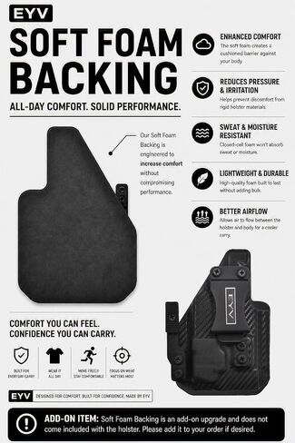 IWB Gun Holster - Fits the Glock 19/45 - O Light PLX Light | Handmade Kydex Holster | EYV Holsters | PhantomX Collection in Saudi Arabia